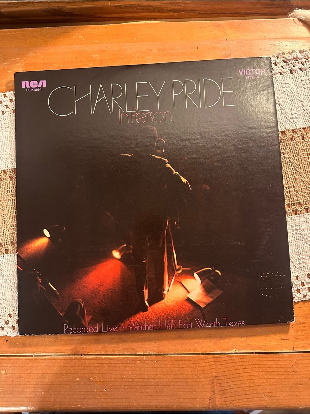 RCA Charley Pride In Person Vinyl Album - Black and Brown Cover